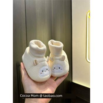 嬰幼兒新生可愛純棉保暖防滑鞋襪