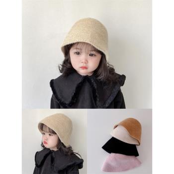 兒童帽子冬季新款保暖女童盆帽日系ins風男寶寶漁夫帽3-5歲水桶帽
