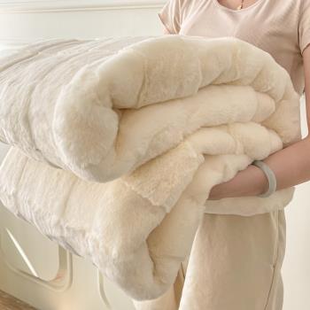 加厚冬季仿兔絨毛毯子夏季空調蓋毯床上用墊毛絨被子辦公室午睡被