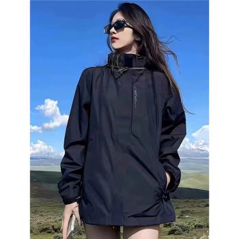 【漫野】三合一沖鋒衣女2024新款小個子外套戶外防風防水登山服男