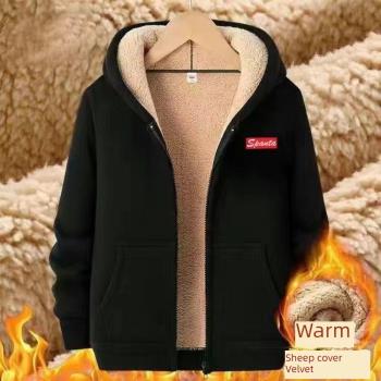 冬季韓版潮流羊羔絨衛衣男士外套