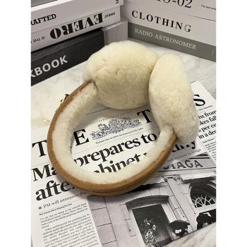 韓國羊毛保暖冬季皮草氣質耳罩
