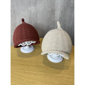 秋冬款針織寶寶日系保暖毛線帽
