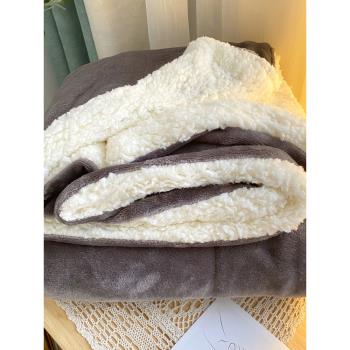 小毛毯沙發蓋毯羊羔絨雙層加厚珊瑚絨辦公室午睡單人宿舍學生毯子
