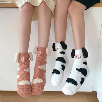 襪子女可愛卡通保暖居家毛絨襪子