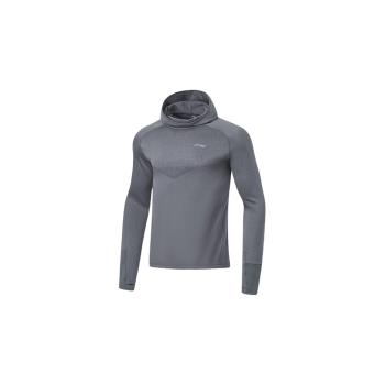 李寧2023冬季跑步系列男子加絨保暖長袖T恤運動外套ATLT075