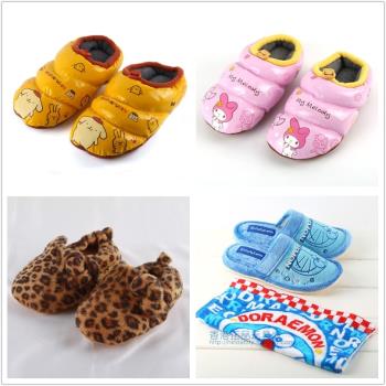 Sanrio/三麗鷗Kitty卡通冬季家居拖鞋 防滑毛絨羽絨棉室內保暖鞋