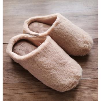 日單新款棉拖鞋冬季女款兔絨日式ins家居防滑靜音地板軟底保暖拖