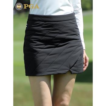 美國PGA高爾夫裙子女秋冬季短裙 加厚夾棉球裙保暖發熱運動半身裙