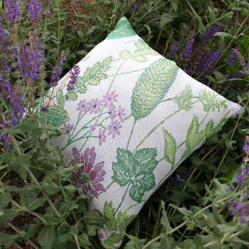 瑞典ekelund綠色清新純棉提花抱枕沙發靠墊床頭汽車雙面保暖腰枕