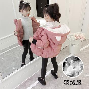 韓國冬季兒童女孩加厚羽絨棉服