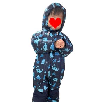 外貿德國單小童連體滑雪服寶寶防風防水搖粒絨爬服戶外保暖連身衣