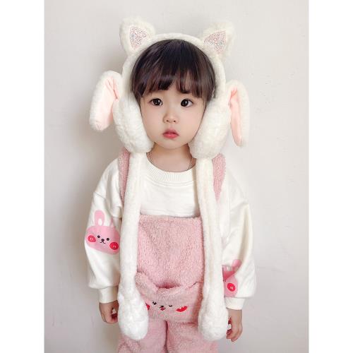 兒童耳罩冬季保暖可愛超萌毛絨加厚女童網紅會動耳捂耳暖護耳套