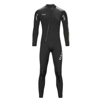 大碼3/5mm斜拉鏈長袖連體濕式潛水服男女防寒保暖濕衣冬泳泳衣