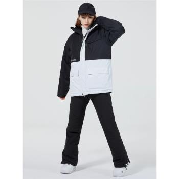 新款滑雪服套裝男女款冬季單板雙板滑雪衣褲戶外防風防水保暖加厚