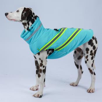 寵物衣服冬季反光防風加厚保暖棉衣中大型犬沖鋒衣邊牧靈緹斑點狗