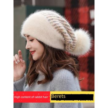 冬季女加厚保暖時尚毛線帽