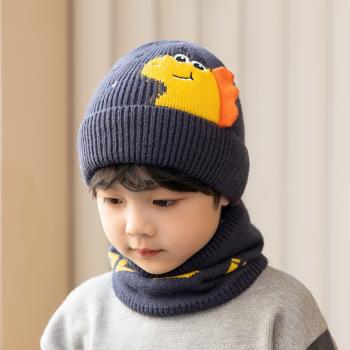 男孩秋冬季保暖卡通套頭兒童帽子