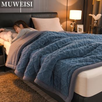 高端珊瑚絨毛毯加厚保暖法蘭絨小毯子被子冬季沙發蓋毯單人床上用