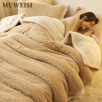 高檔羊羔絨毛毯加厚冬季珊瑚塔芙絨被毯子臥室沙發蓋毯保暖床上用
