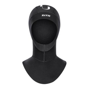 大碼防寒保暖3/5mm連肩潛水頭套男女橡膠潛水帽護耳加厚冬泳泳帽