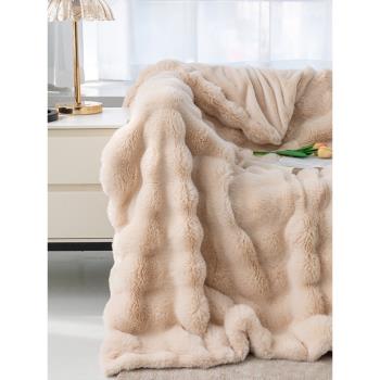 四般閑事｜托斯卡納泡泡兔毛毯法蘭絨沙發毯夏季空調毯休閑午睡毯