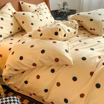 網紅全棉四件套純棉床上床品床單北歐簡約100被套1.8m床笠三4件套