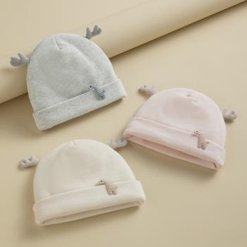 初生嬰兒純棉胎帽冬天保暖護鹵門