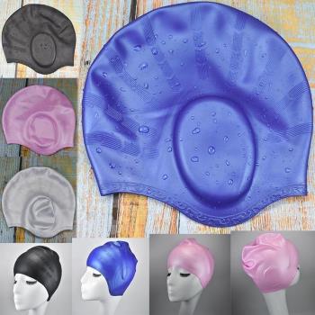 專業護耳兒童保暖加厚橡膠游泳帽