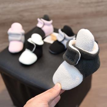 嬰兒秋冬季保暖軟底0-1歲鞋襪