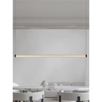 谷里餐廳吊燈北歐高端吧臺設計創意現代簡約一字亞克力玻璃長條燈
