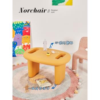 Norchair北歐家用兒童學習桌小戶型塑料網紅小書桌幼兒園創意桌子