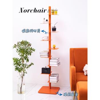 Norchair北歐落地式書架設計師客廳家用置物架簡約旋轉小戶型書柜