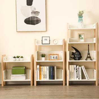 書架實木落地北歐學生臥室多層置物架簡易收納柜子客廳家用書柜