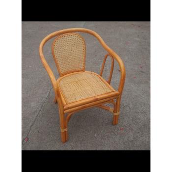 小真藤椅靠背托腰品茶椅子大氣單人休閑夏季陽臺透氣乘涼印尼藤椅
