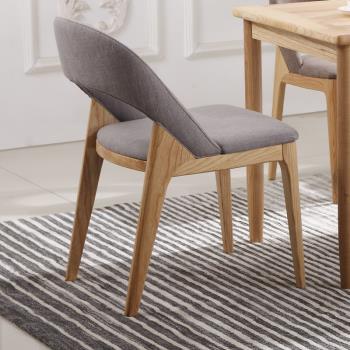 實木餐椅北歐家用現代簡約輕奢臥室化妝凳書桌用網紅ins靠背椅子