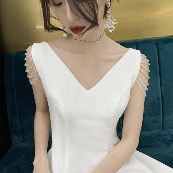 登記高貴氣質名媛短款小晚禮服