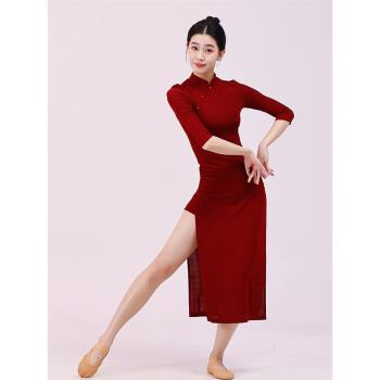 中國風旗袍裙藝考練功服演出古典