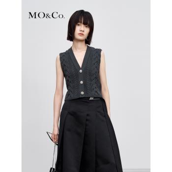 MOCO2022 V領羊毛混紡針織背心