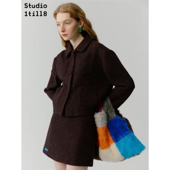 Studio1till8彩點純羊毛呢子夾克