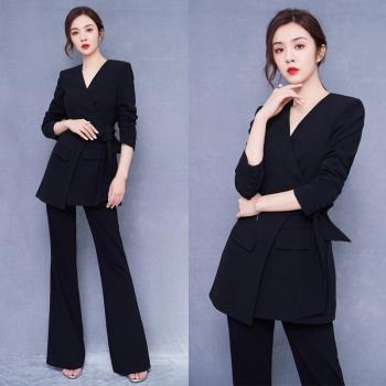 小西裝女2020年春秋季時尚兩件套韓版西服氣質上班族正裝職業套裝