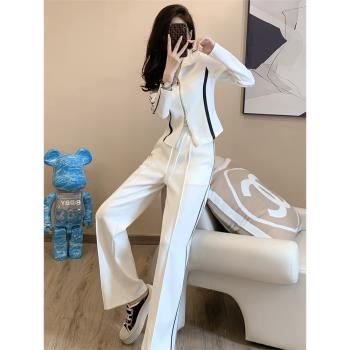 洋氣春秋名牌跑步女套裝時尚衛衣