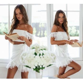 Womens big name suit sexy lace tube top skirt dress