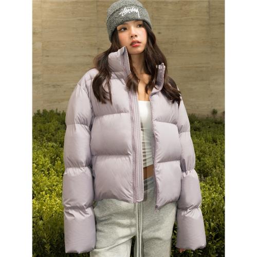 LEIYU肯豆風短款羽絨服女冬2024歐美ins加厚超輕面包服小個子外套