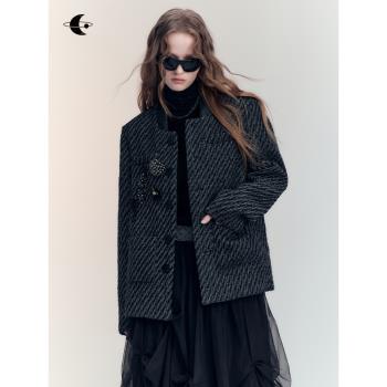 AnnoMundi創世紀元 斑駁亮絲 新中式外套女秋冬設計高級感上衣