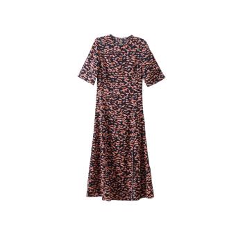 諾諾E站【MK】2023新款女裝 休閑時尚個性印花短袖修身顯瘦連衣裙