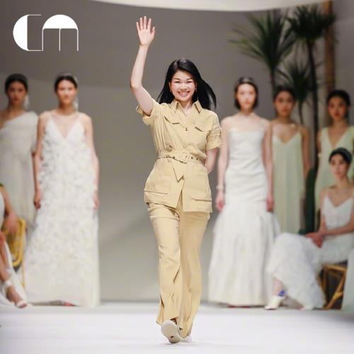 [呂燕同款]COMME MOI設計師秋款工裝風亞麻收腰女士襯衫上衣