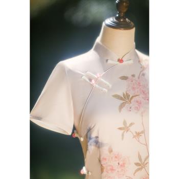 印花年輕款夏季日常氣質優雅旗袍