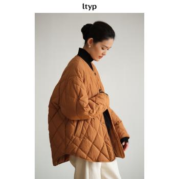 ltyp旅途原品 95白鵝絨輕薄時髦廓形短款羽絨服女菱形高端外套