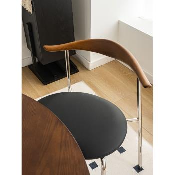 MoodStom牛角椅創意設計師vintage椅子簡約實木餐椅小戶型家用椅